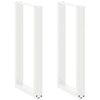 Patas Para Mesa De Bar En Forma De U (2 Unidades), Color Blanco, 50 X (90-91) Cm, Acero Vidaxl