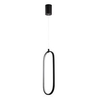 lampara de techo can-13560 negro metal 17x60-110x10 cm