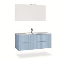 mueble de bano de 4 piezas en mdf azul tiffany