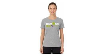 Camiseta de manga corta para mujer ironman 70 3 luxemburgo gris