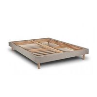 estructura de cama milano  taupe redonda 200 x 200 cm