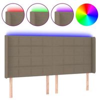 cabecerorcabecero camarpanel de cabecera con led de tela gris taupe 163x16x118128 cm