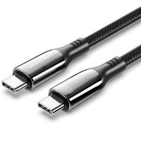 cable usb 20 tipo-c 5a 100w vention ctkbav 12m 480mbps negro