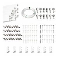 eurohang pack colgar cuadros sin agujeros 12m guias aluminio blanco mate con 14 colgadores rm nylon cuelga cuadros sin clavos hogar oficina