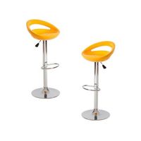 pack 2 taburetes onis basic de polipiel 1004640 cm - amarillo