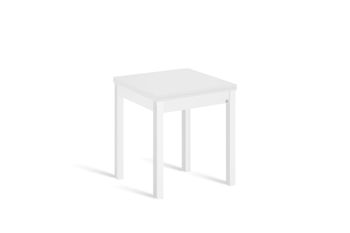Mesa cocina extensible libro 65(130)x65 cm blanco pata blanco