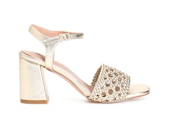 sandalias con parte superior perforada light gold 37
