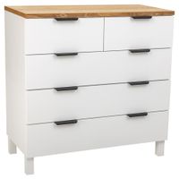 comoda de madera de 5 cajones 80x40x805