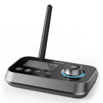 ADAPTADOR BLUETOOTH HAMA LINK.IT DUO TRANSMISOR RECEPTOR JACK 3.5mm USB-C 1m LCD CONTROLES