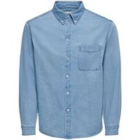 only  sons camisa manga larga onsorson regular yfm dnm shirt noos 22036600 para hombre