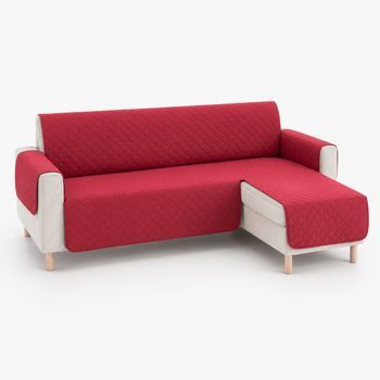Funda Chaise Longue Acolchado Mallorca Rojo Izquierda, 280cm