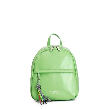 mochila con logotipo bordado y llavero personalizado green