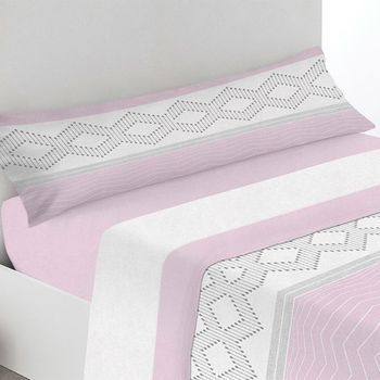 Juego Sábanas Invierno 3/4 Piezas Coralina Birmingham 150 Cm Rufino Diaz, Rosa