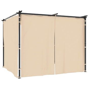 3x3x2,3 Cm Acero Y Tela (100 % Poliéster) - Crema