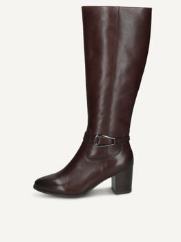 CAPRICE Boots, brown, made of Leather with Block heel, Size 42