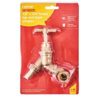 brass garden tap with adapter