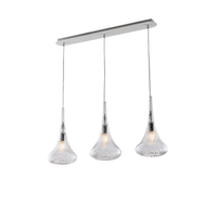 riel de hierro nemesis con cristal pyrex transparente 3 luces l75 x 10 bl280-bin3-tr