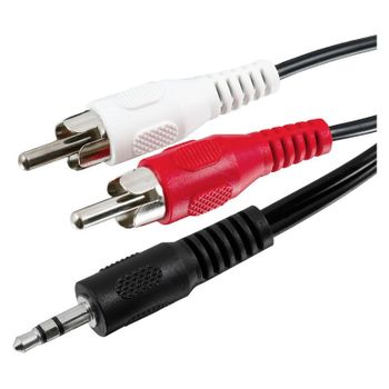 Goobay Cable de Audio Jack 3.5mm a 2xRCA Macho/Macho 50cm Negro