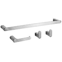 juego de perchas de bano mati brush nickel 4 pieces