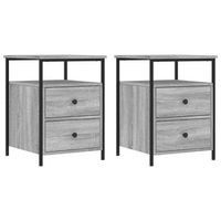 mesitas noche 2 uds madera ingenieria gris sonoma 44x45x60 cm vidaxl