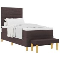 cama tapizada 203x90x128 cm  - marron