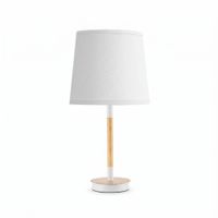 sobremesa alondra 1xe14 blanco-hayablanco 45x25x25cm