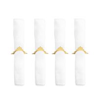 anillos de servilleta arbol de navidad dorados - set de 4