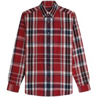 fred perry camisa manga larga fp madras check shirt para hombre