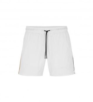 BOSS para hombre. 50491594 Bañador Iconic blanco (XXL), Beachwear, Poliéster Reciclado, Sostenible