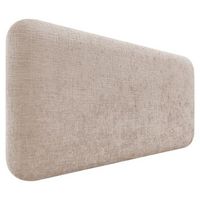 dhome cabecero tapizado en lana liso redondeado para pared acusticos cabeceros absorbentes cabezal cama dormitorio beige 95cm