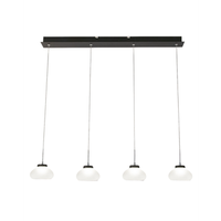 arabella - lampara colgante fabas luce de 4 luces - led 32w - diseno moderno blanco