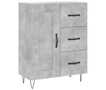 Vidaxl aparador de madera de ingeniería gris hormigón 69,5x34x90 cm