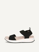 caprice sandal black made of textiles without heel size 40