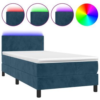 Cama Tapizada 203x100x88 Cm Espuma - Azul
