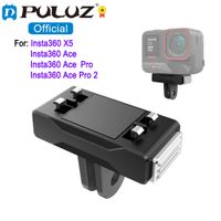base adaptadora magnetica de liberacion rapida puluz para camaras de accion deportivas insta360 x5  x4 air  ace pro  ace pro 2 soporte de abs