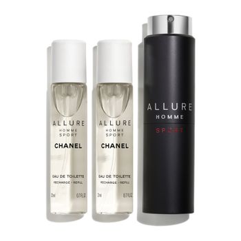 Allure Homme Sport Eau De Toilette Vaporizador De Viaje Recargable 3x20ml