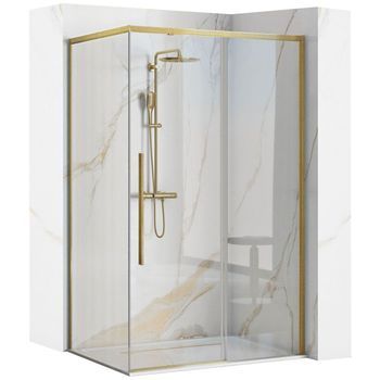 Cabina De Ducha Rea Solar 80x100 Brush Gold