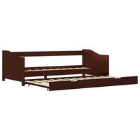 estructura sofa cama extraible sin colchon marron 90x200cm vidaxl