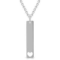 cadena con colgante de corazon de plata 925