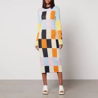 stine goya chiara knitted midi dress - xs