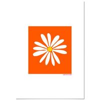 panorama cuadro de aluminio agatha ruiz de la prada margarita fondo naranja 70x100 cm