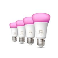 philips hue white and color ambiance bombilla inteligente a60 - e27 - 800 paquete de 4