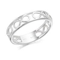 silver infinity band ring - f5402-l
