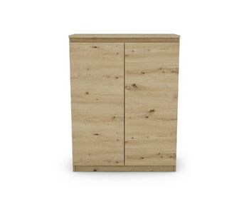 Zapatero con 2 puertas y 2 baldas eleganza roble - conforama