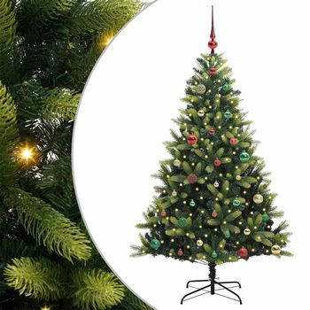 Árbol De Navidad Artificial Articulado 150 Leds Verde 150 Cm Vidaxl