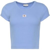 calvin klein jeans camiseta woven label 2x2 baby para mujer