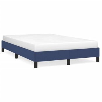 Cama Matrimonial | Cama Para Adultos | Estructura De Cama Tela Azul 120x190 Cm Cfw42290