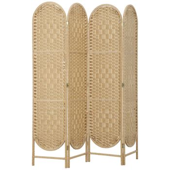 Biombo 160x1.8x170 cm madera natural