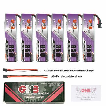 Batería Gaoneng 3.8V 850mAh 60C 1S LiHV con conector A30 para Emax Tinyhawk S BetaFPV Beta75X