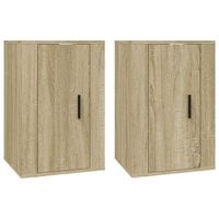 muebles para tv de pared 2 uds roble sonoma 40x345x60 cm vidaxl
